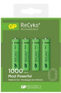 GP rechargeable batteries AAA